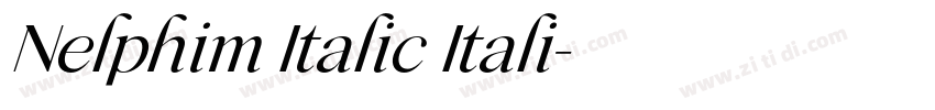 Nelphim Italic Itali字体转换